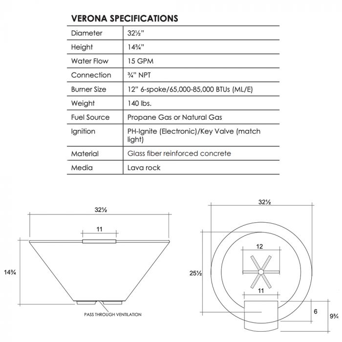 Load image into Gallery viewer, Prism Hardscapes Verona Gas Fire and Water Bowl
