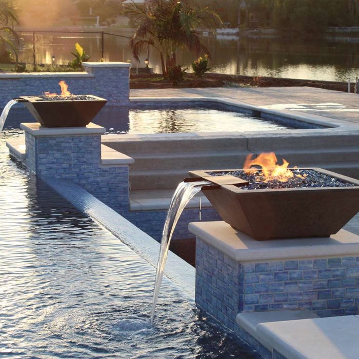 Load image into Gallery viewer, Prism Hardscapes Lombard Gas Fire and Water Bowl
