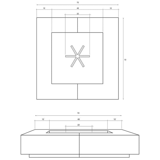 Prism Hardscapes Largo 72" Gas Fire Pit