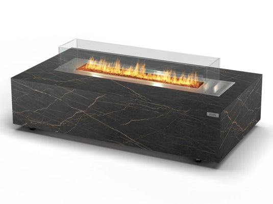 Front view of Planika Cabo Fire Table Laurent freestanding bioethanol fire table with BEV® technology