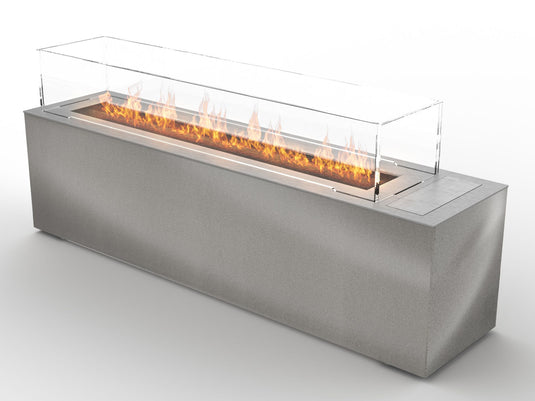 Front view of Planika Cabo Kreta freestanding bioethanol fireplace with BEV® technology