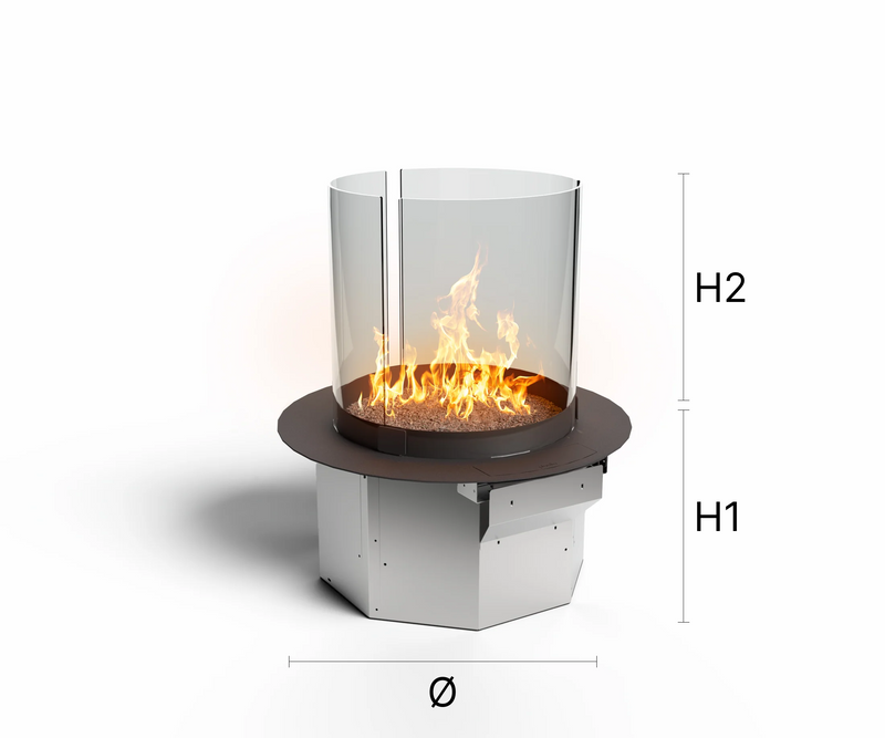 Load image into Gallery viewer, Planika Comet burner dimensions
