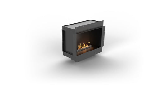 Planika Firebox 32” single-sided bioethanol fireplace with FLA4 23” burner front view