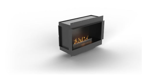 Planika Firebox 40” single-sided bioethanol fireplace with FLA4 31” burner front view