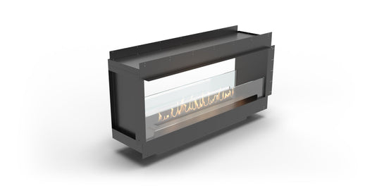 Planika Firebox 60” Tunnel Fireplace with FLA4 47” Burner front view