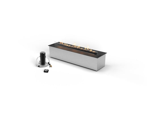 Planika FLA4 39 inch automatic ethanol burner with BEV technology ventless linear fireplace insert