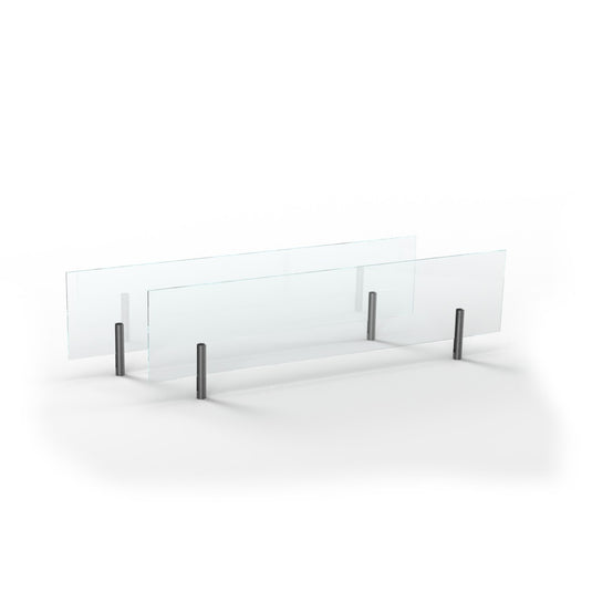 Planika FLA4 39 inch double glass screens for ethanol fireplace burner safety panels