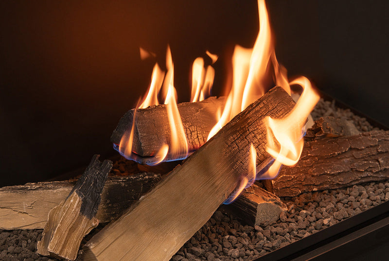 Load image into Gallery viewer, Front view of Planika FLA4 39” Logs Bioethanol Burner with decorative logs
