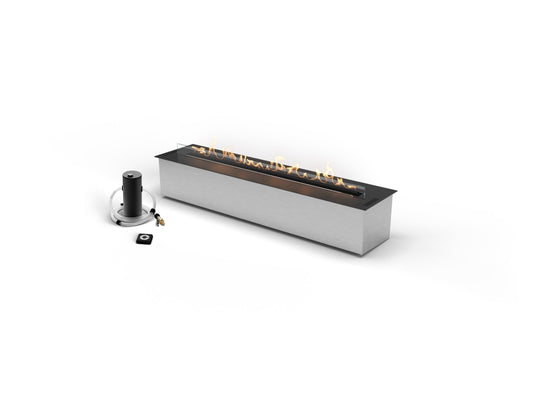 Planika FLA4 47 inch automatic ethanol burner with BEV technology ventless linear fireplace insert