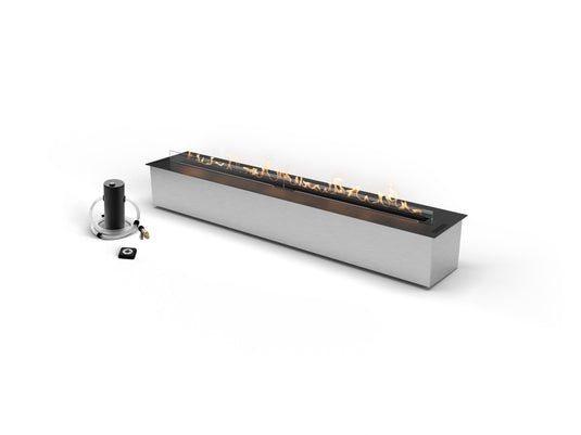 Planika FLA4 59 inch automatic ethanol burner with BEV technology ventless linear fireplace insert