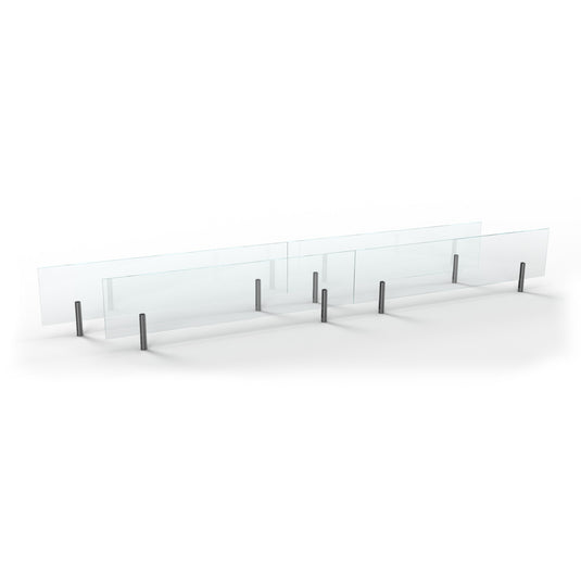 Planika FLA4 78 inch double glass screens with multiple panels for ethanol fireplace burner safety