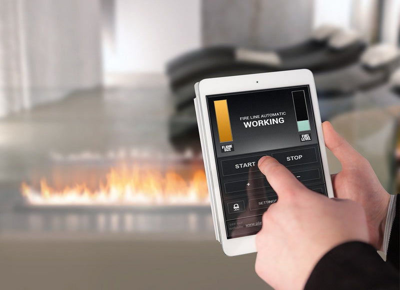 Load image into Gallery viewer, Planika FLA4 automatic ethanol burner with BEV technology ventless linear fireplace insert
