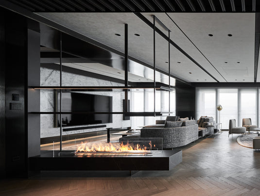 Planika FLA4 automatic ethanol burner with BEV technology ventless linear fireplace insert