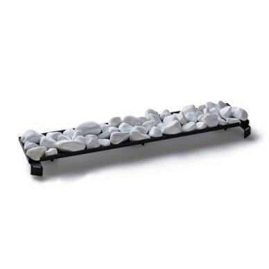 Planika FLA4 tray with stones in modern linear fireplace