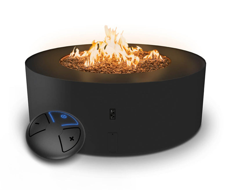 Load image into Gallery viewer, Planika Galio Star Black Automatic Outdoor Gas Fireplace with Remote Control
