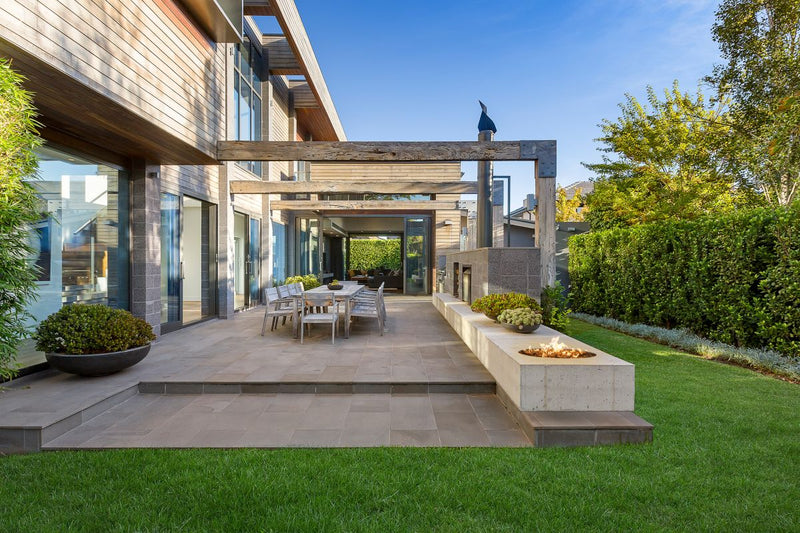 Load image into Gallery viewer, Planika Galio Star Insert Automatic outdoor gas burner on a modern patio
