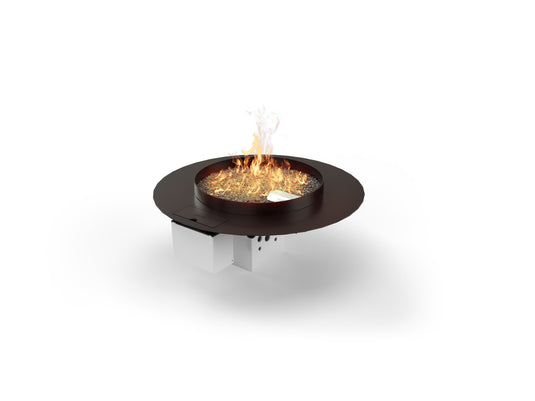 Front view of Planika Stella 600 Automatic outdoor gas burner with star-shaped fire pit design