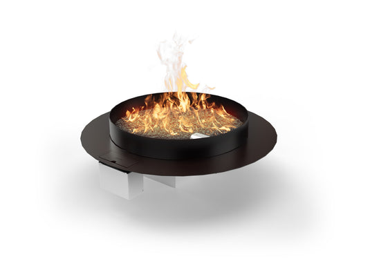 Front view of Planika Stella 800 Automatic outdoor gas burner with star-shaped fire pit design
