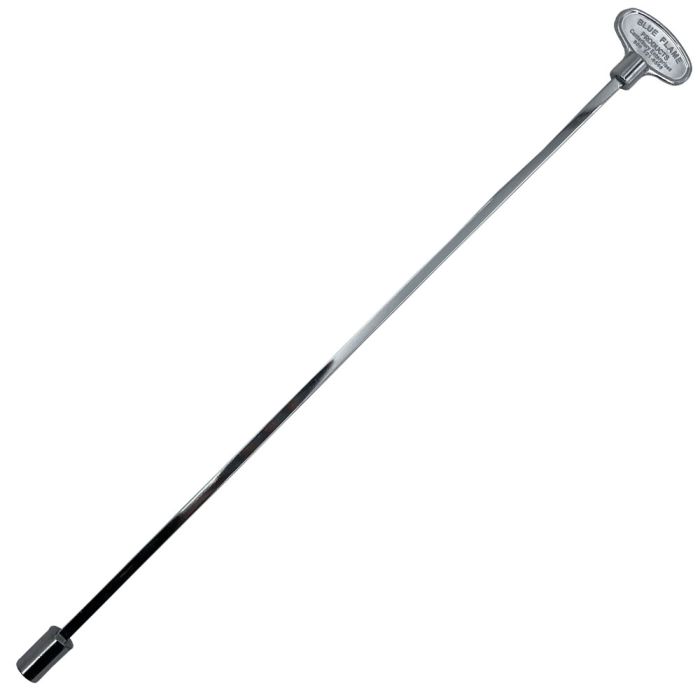 American Fire Products 18 inch polished chrome universal gas key for fire pit and fireplace gas valves compatible with 1/4 inch and 5/16 inch valve stems