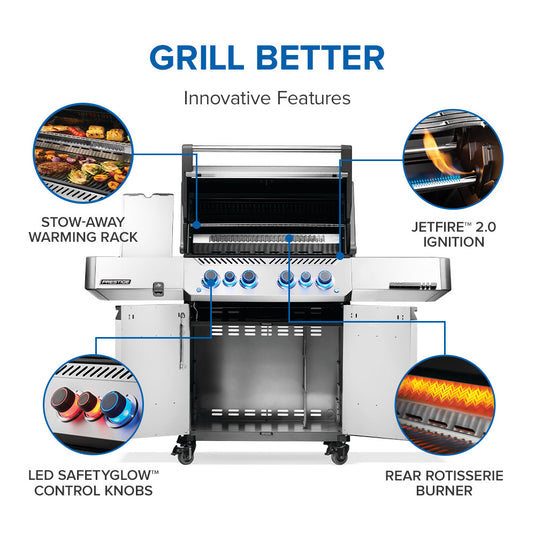 Napoleon Prestige 500 RSIB Grill with Infrared Side and Rear Burner