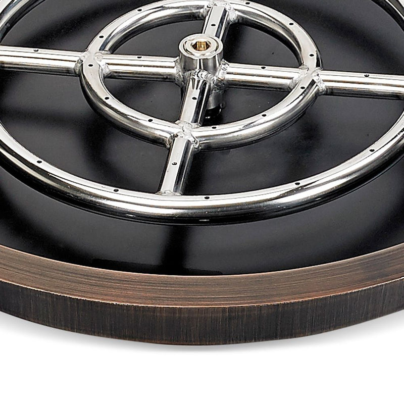 Load image into Gallery viewer, 25” Round Oil Rubbed Bronze Drop-In Pan with 18” Ring Burner
