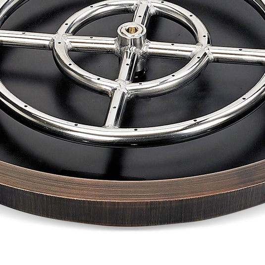 25” Round Oil Rubbed Bronze Drop-In Pan with 18” Ring Burner