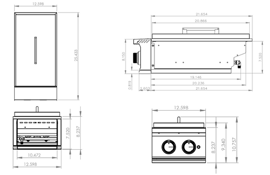 TrueFlame Double Side Burner