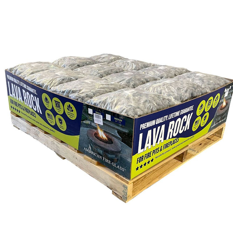 Load image into Gallery viewer, Small Gray Lava Stone Pallet (1/2&quot; - 1&quot;) | 60 x 20-lbs Bags
