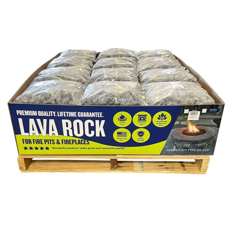 Load image into Gallery viewer, Small Gray Lava Stone Pallet (1/2&quot; - 1&quot;) | 60 x 20-lbs Bags
