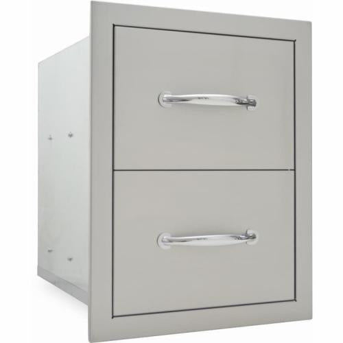 Sole Gourmet 17-Inch Stainless Steel Deluxe Raised Frame Double Access Drawer