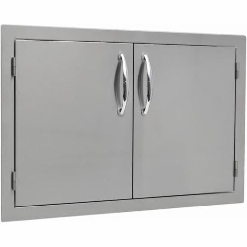 Sole Gourmet 26-inch stainless steel flush mount double access door for outdoor kitchens