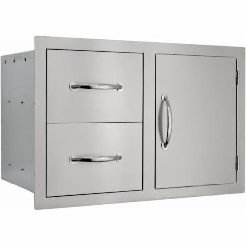 Sole Gourmet 30-Inch Stainless Steel Flush Mount Access Door and Double Drawer Combo