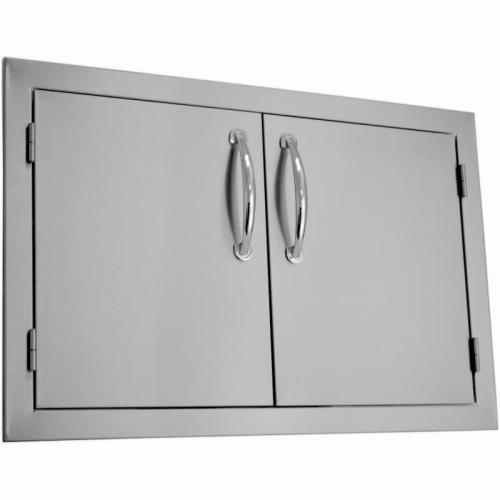 Sole Gourmet 30-Inch Stainless Steel Deluxe Raised Frame Double Access Door – premium outdoor kitchen access storage with 3/8