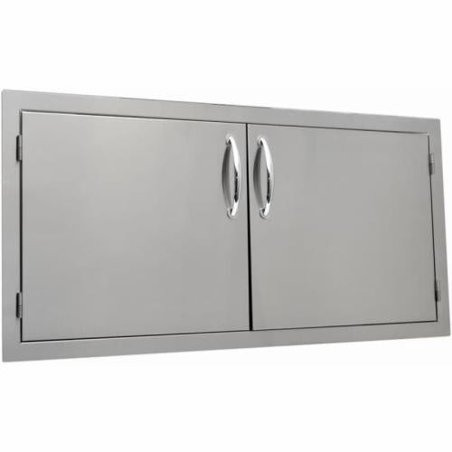 Sole Gourmet 42-inch stainless steel flush mount double access door for outdoor kitchens