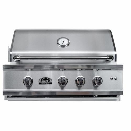 Load image into Gallery viewer, Sole Gourmet Luxury Series 30-Inch Built-In Gas Grill with Three Burners, Rotisserie Kit, and LED Control Panel Lights
