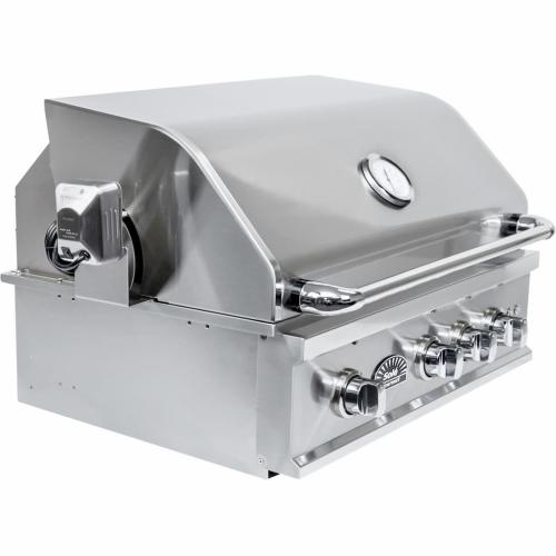 Load image into Gallery viewer, Sole Gourmet Turbo Replacement Series 32-Inch 3-Burner Built-In Gas Grill with Rotisserie and LED Lights
