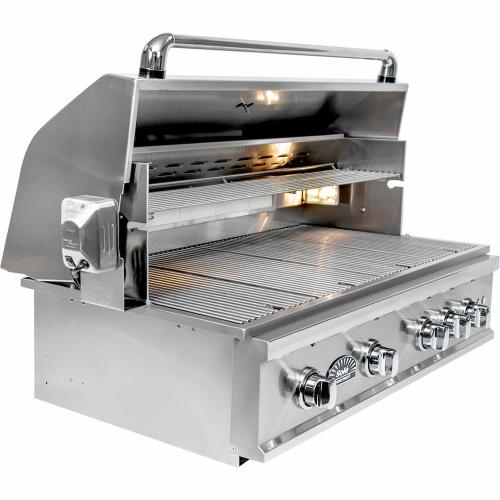 Load image into Gallery viewer, Sole Gourmet Turbo Replacement Series 38-Inch 4-Burner Built-In Gas Grill with Rotisserie and LED Lights

