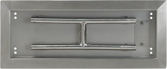 18" x 6" Stainless Steel Rectangular Drop-In Fire Pit Pan