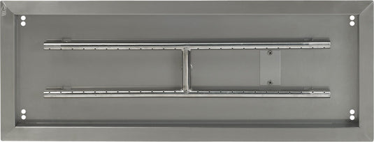 30" x 10" Stainless Steel Rectangular Drop-In Fire Pit Pan