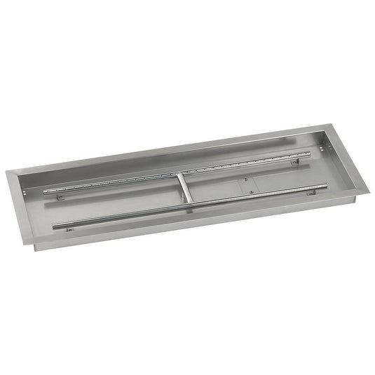 36" x 12" Stainless Steel Rectangular Drop-In Fire Pit Pan