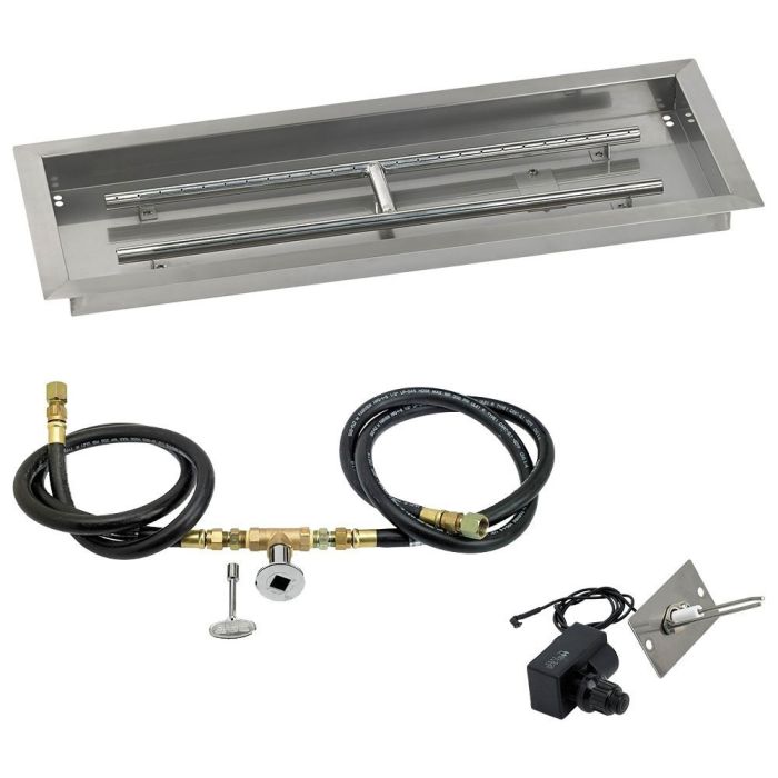 Load image into Gallery viewer, 30&quot; x 10&quot; Rectangular Drop-In Pan with Spark Ignition Kit - Natural Gas
