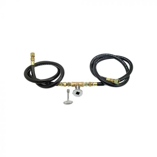 48" x 14" Rectangular Oil Rubbed Bronze Drop-In Pan with Spark Ignition Kit - Natural Gas Bundle