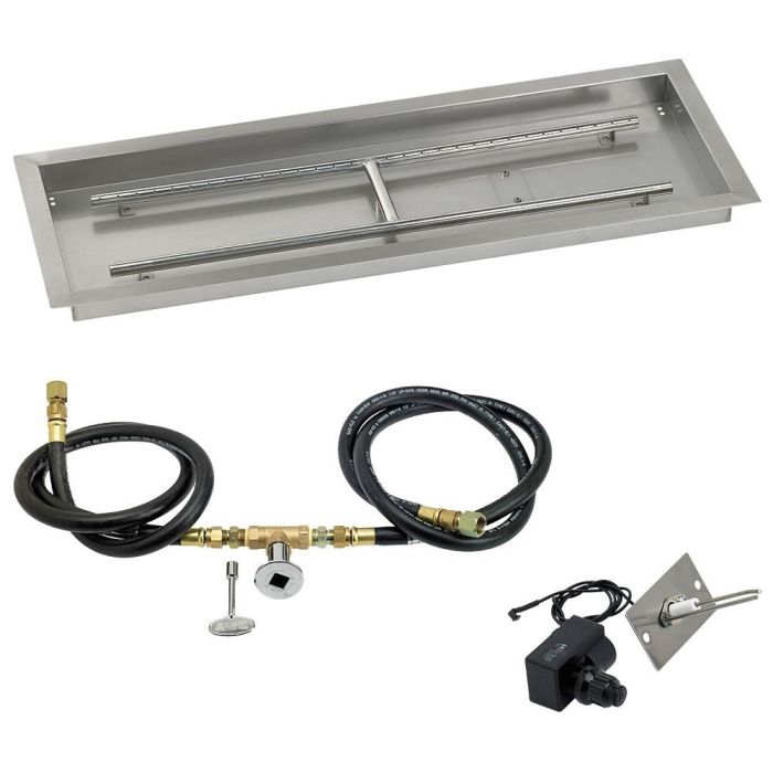 Load image into Gallery viewer, 36&quot; x 12&quot; Rectangular Drop-In Pan with Spark Ignition Kit - Natural Gas
