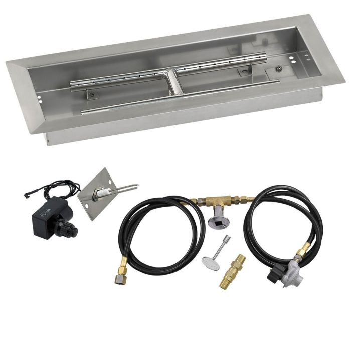 Load image into Gallery viewer, 18&quot; x 6&quot; Rectangular Drop-In Pan with Spark Ignition Kit - Propane
