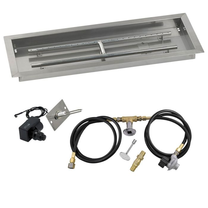 Load image into Gallery viewer, 30&quot; x 10&quot; Rectangular Drop-In Pan with Spark Ignition Kit - Propane
