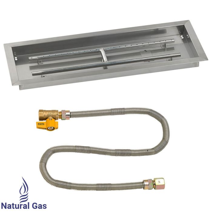 Load image into Gallery viewer, 30&quot; x 10&quot; Rectangular Drop-In Pan with Match Light Kit - Natural Gas
