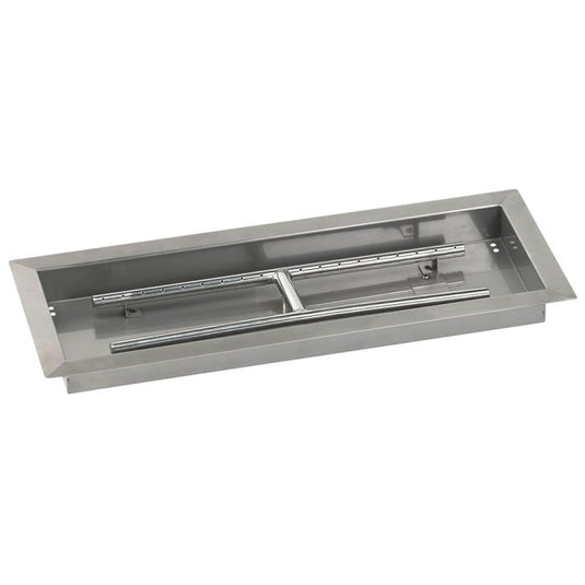 24" x 8" Rectangular Drop-In Pan with Match Light Kit - Propane