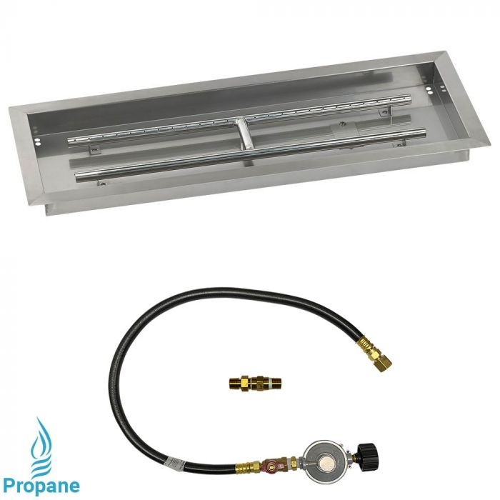 Load image into Gallery viewer, 30&quot; x 10&quot; Rectangular Drop-In Pan with Match Light Kit - Propane
