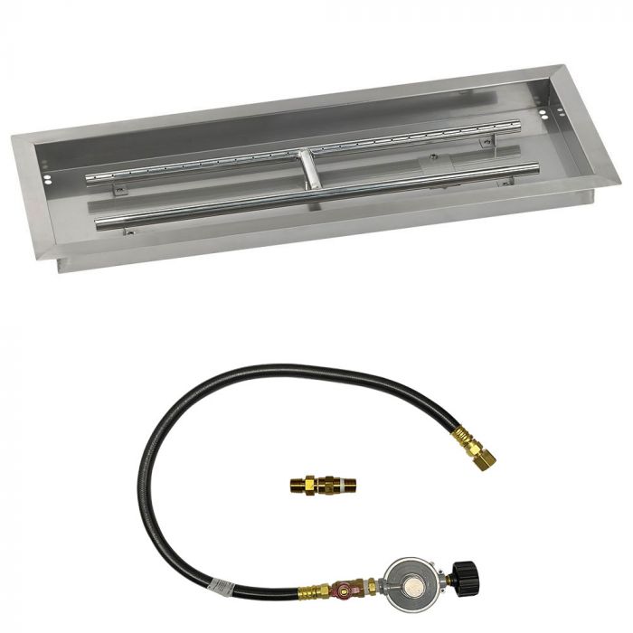 Load image into Gallery viewer, 30&quot; x 10&quot; Rectangular Drop-In Pan with Match Light Kit - Propane
