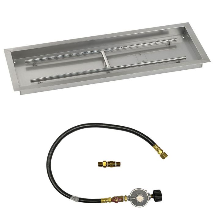 Load image into Gallery viewer, 36&quot; x 12&quot; Rectangular Drop-In Pan with Match Light Kit - Propane
